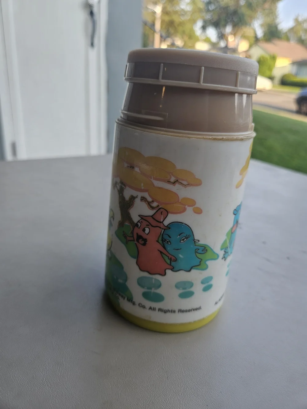 Vintage PacMan Travel Mug - Yellow and Brown